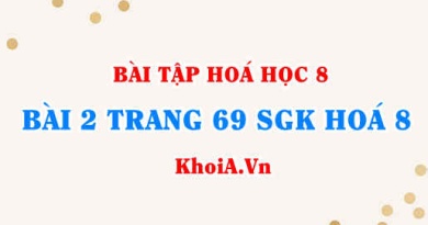 Bài 2 trang 69 SGK Hóa 8: Công thức tỉ khối của chất khí, của khí A đối với không khí, của khí A đối với khí B
